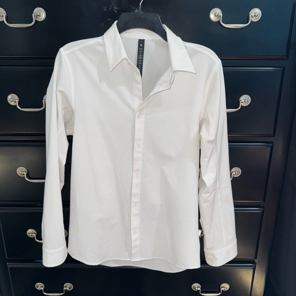 Lululemon New Venture Slim Fit White Shirt